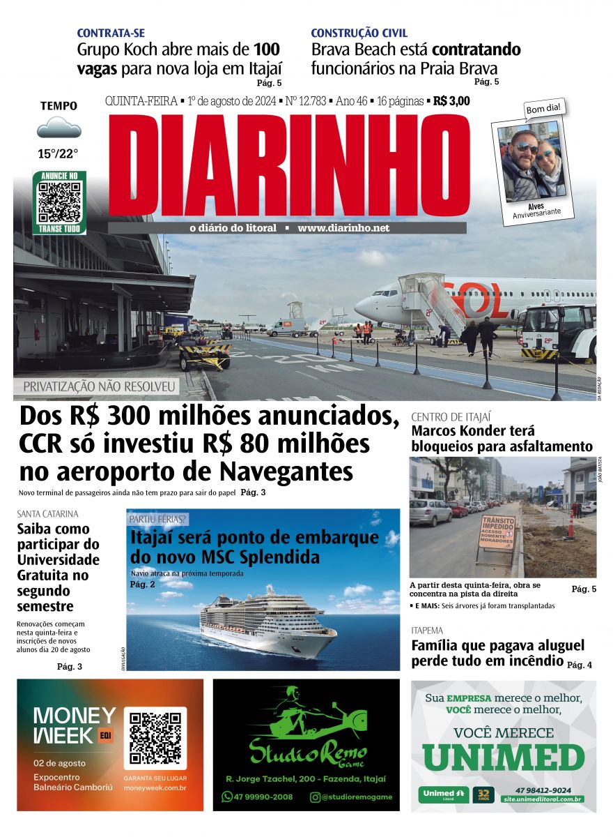 Confira a capa de hoje