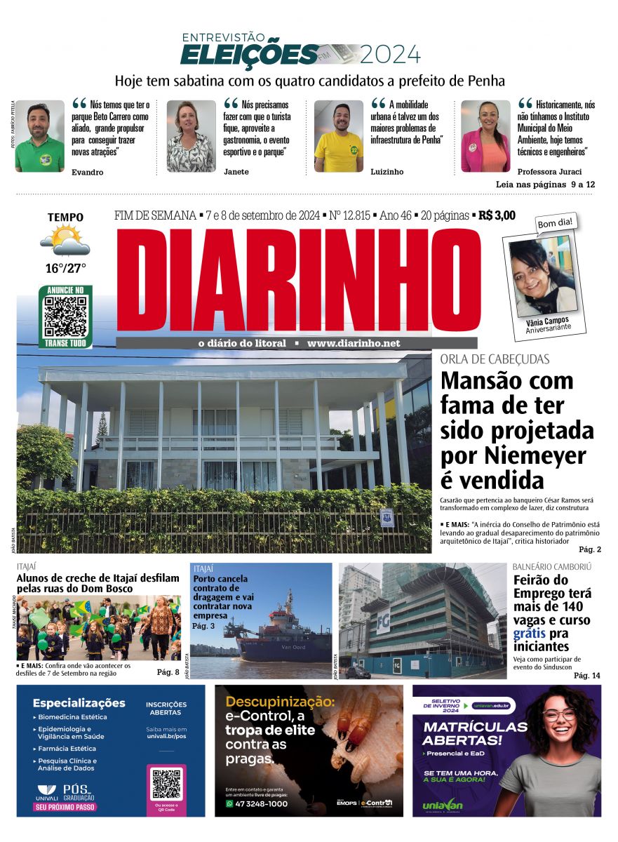 Confira a capa de hoje