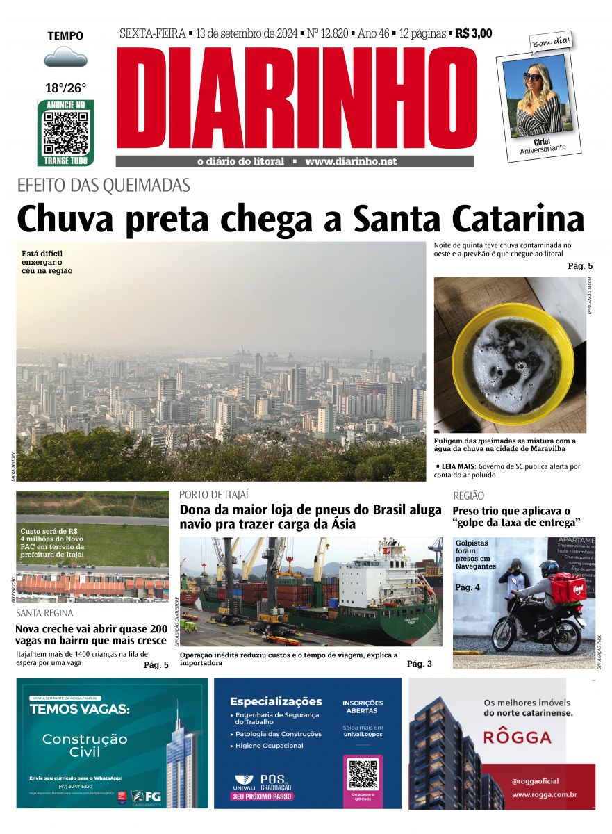 Capa de hoje