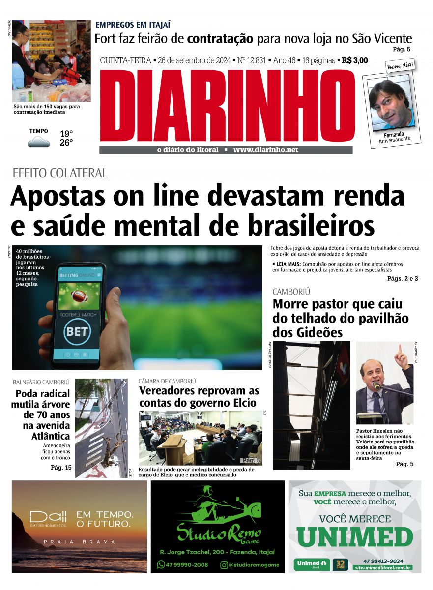 Capa de hoje