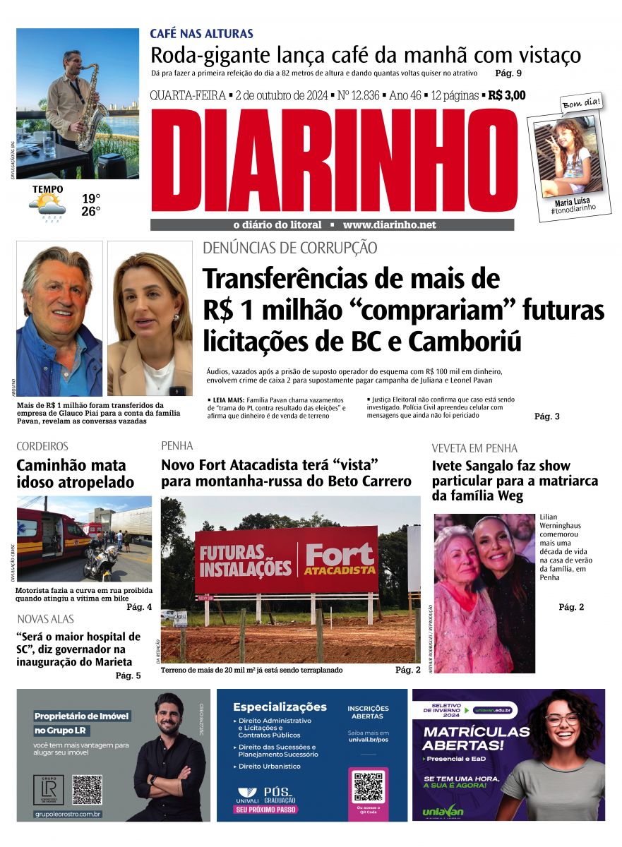 Capa de hoje