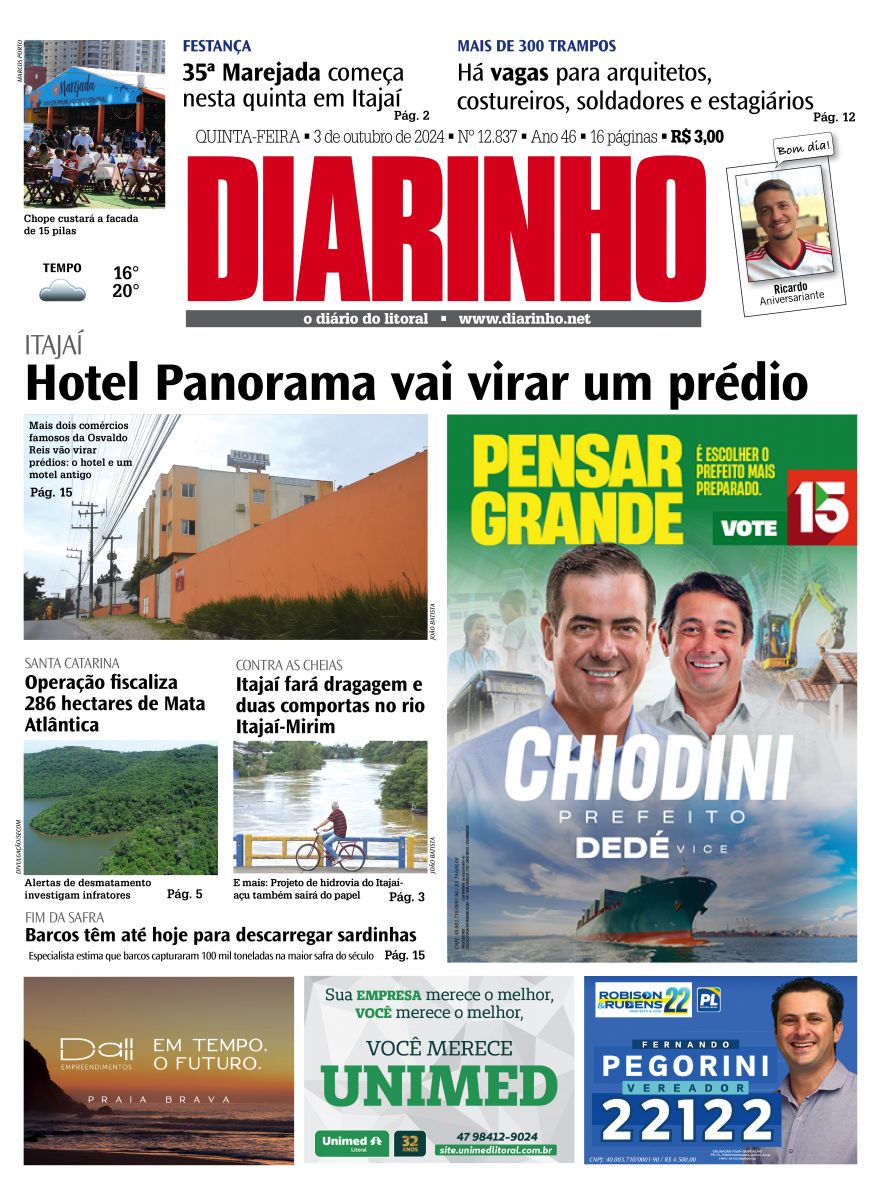 Capa de hoje