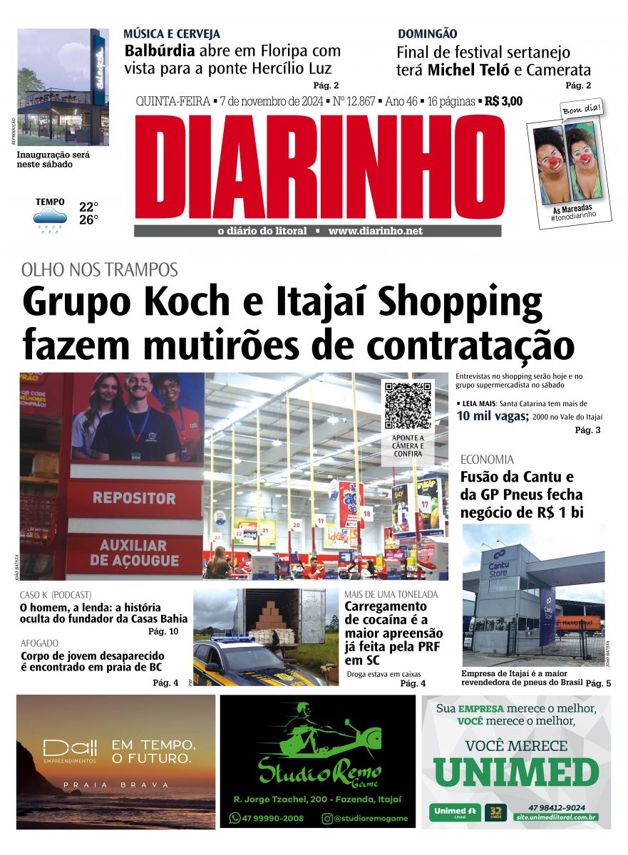 Capa de hoje