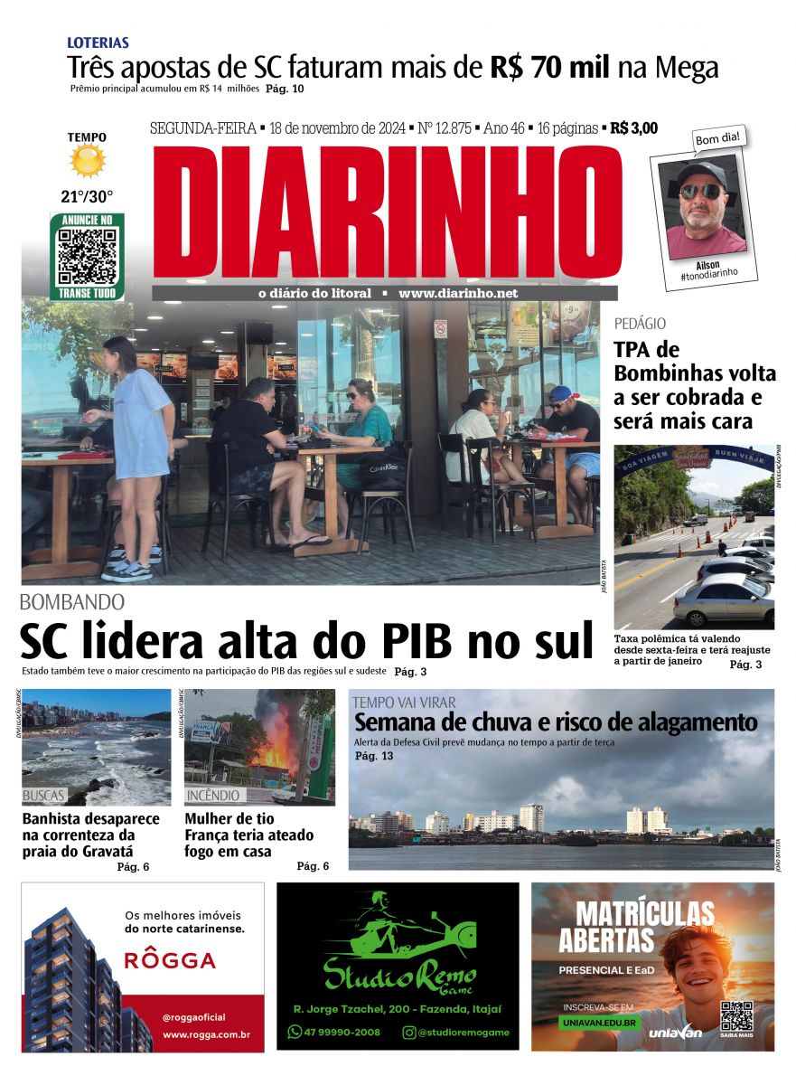 Capa de hoje