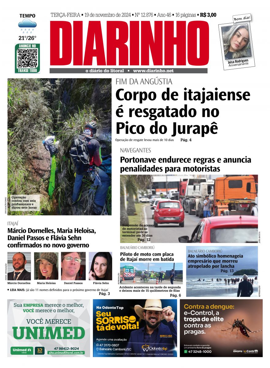 Capa de hoje