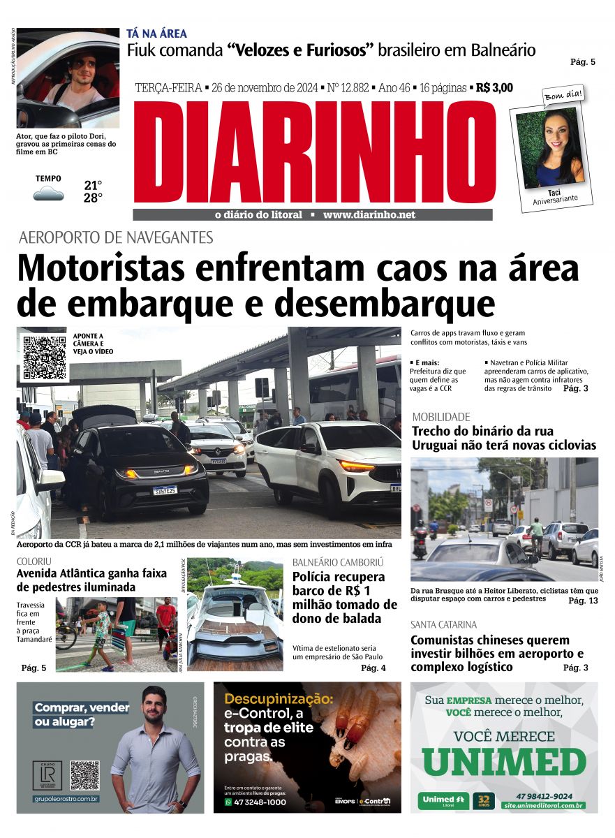 Capa de hoje