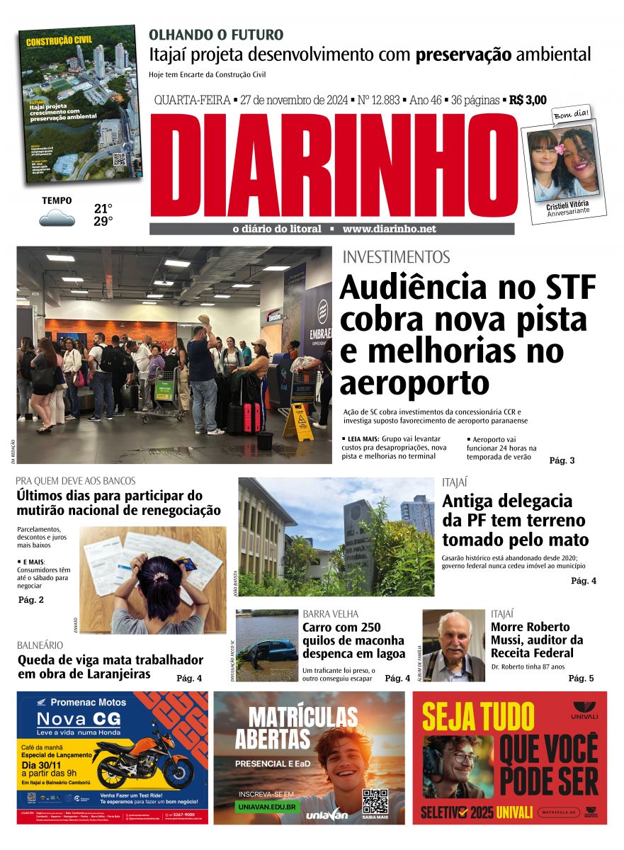 Capa de hoje