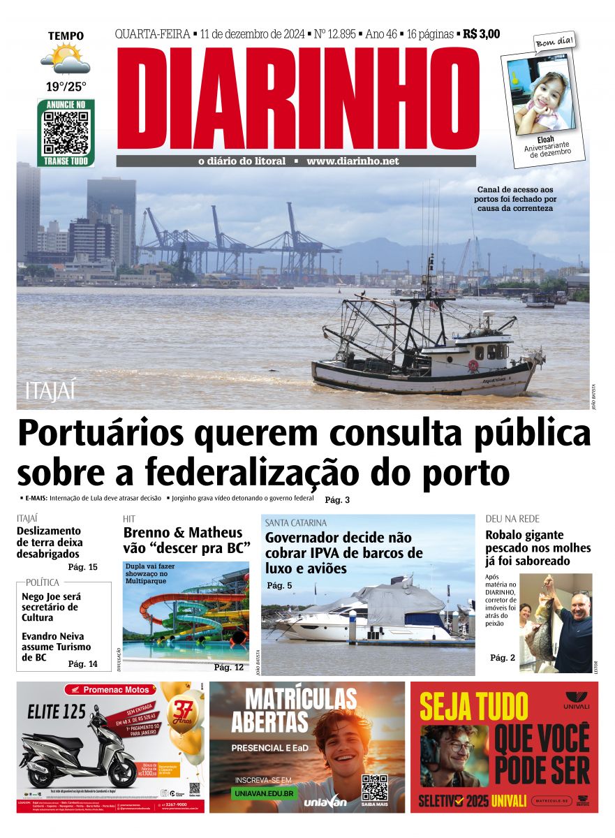 Capa de hoje