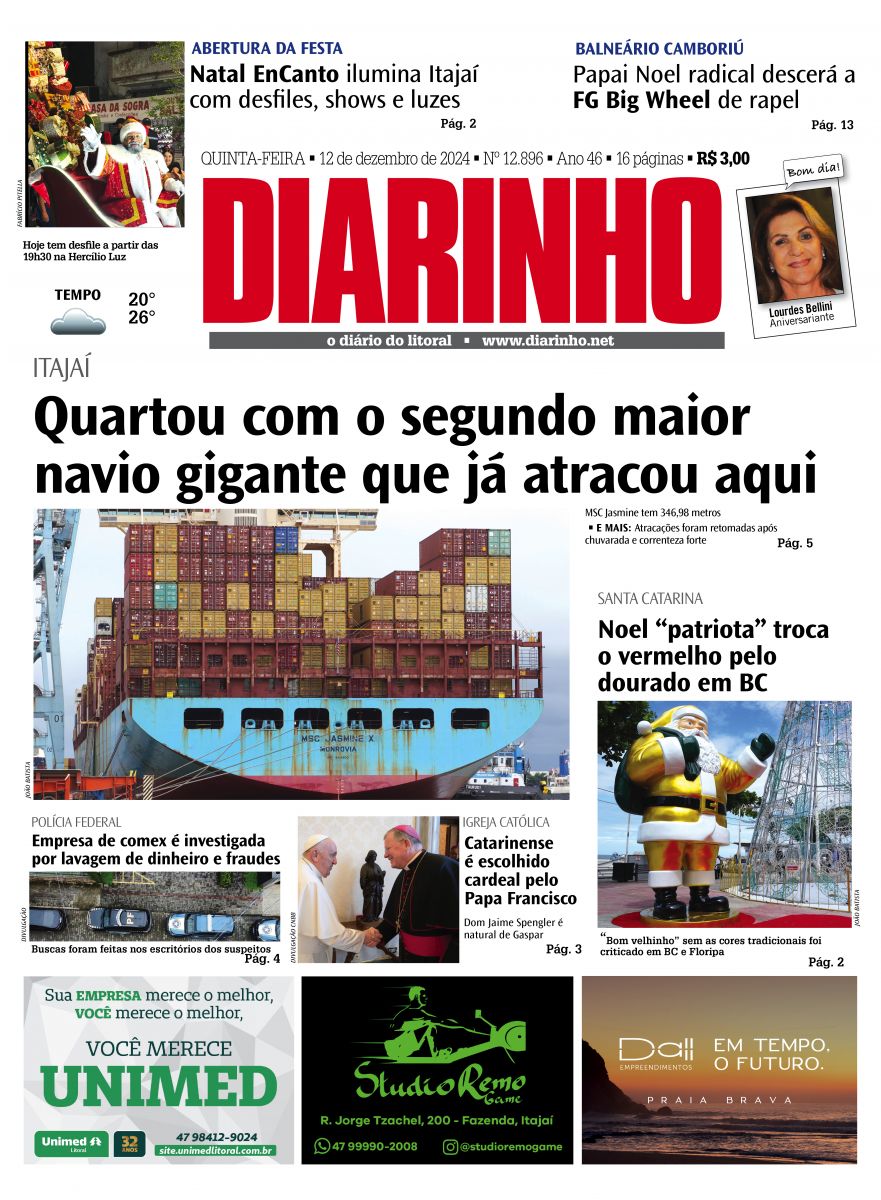 Capa de hoje