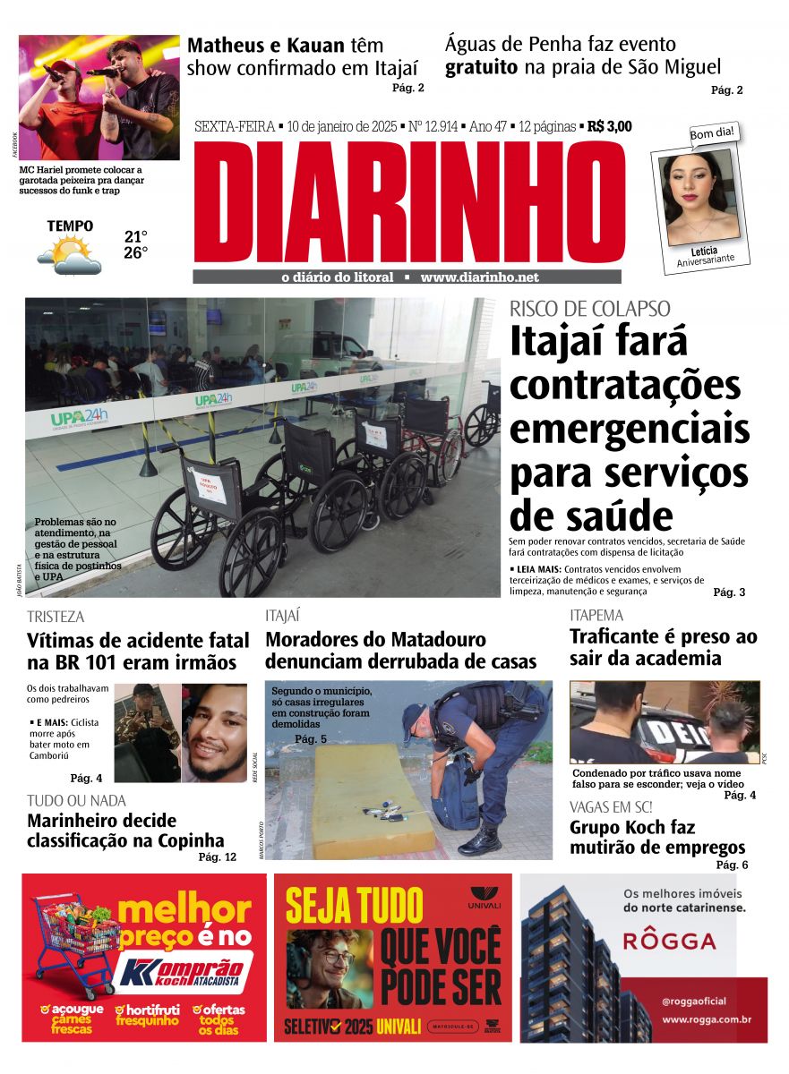 Capa de hoje