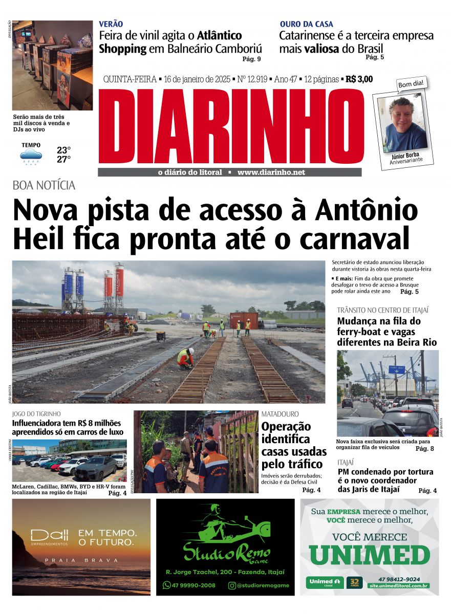 Capa de hoje