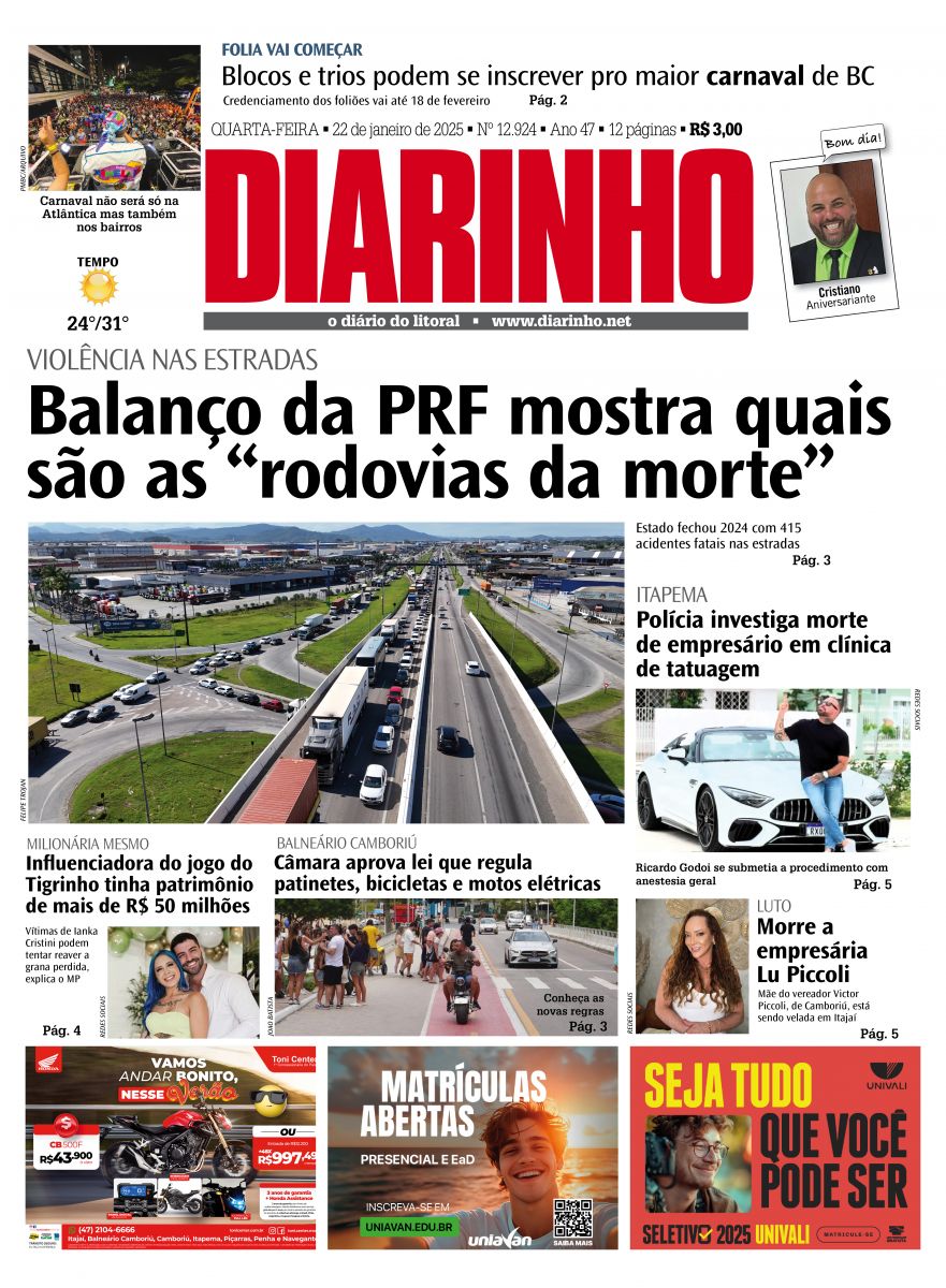 Capa de hoje