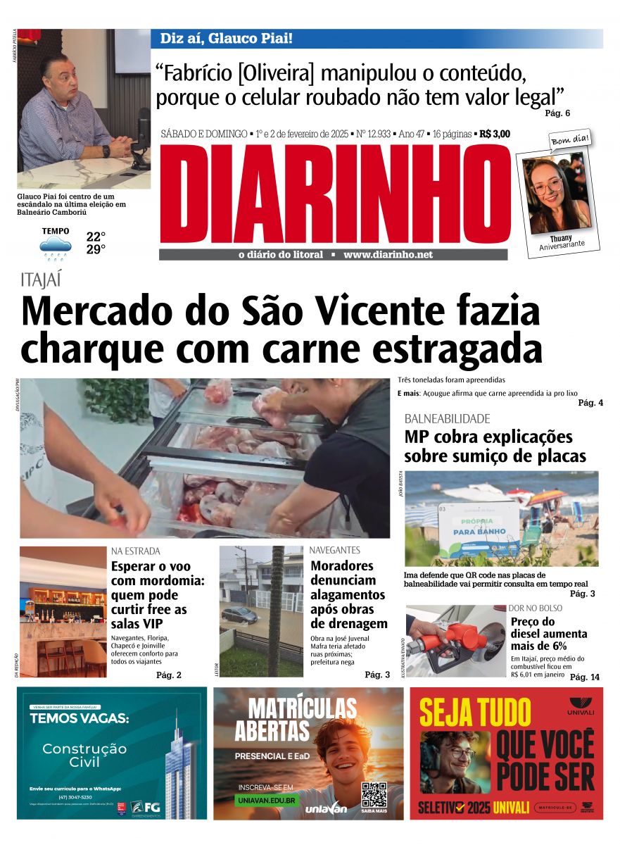 Confira a capa de hoje