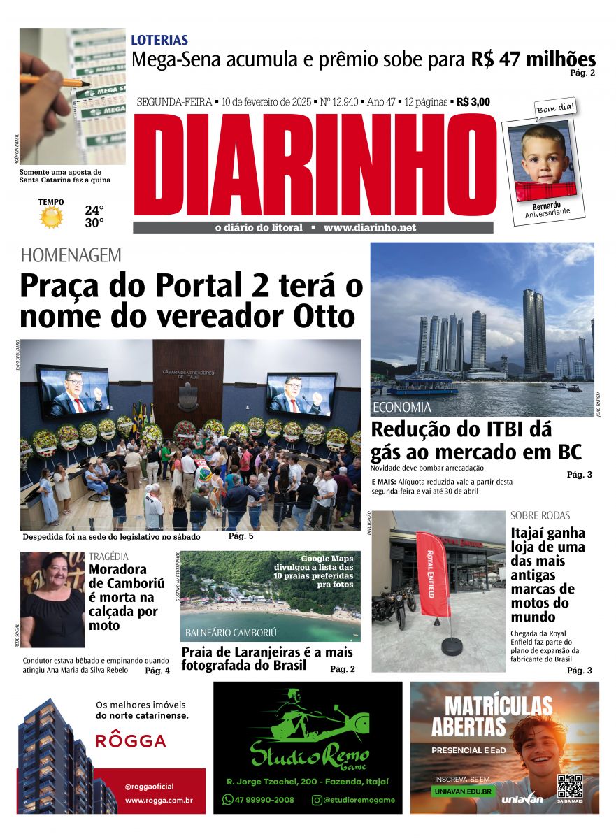 Capa de hoje