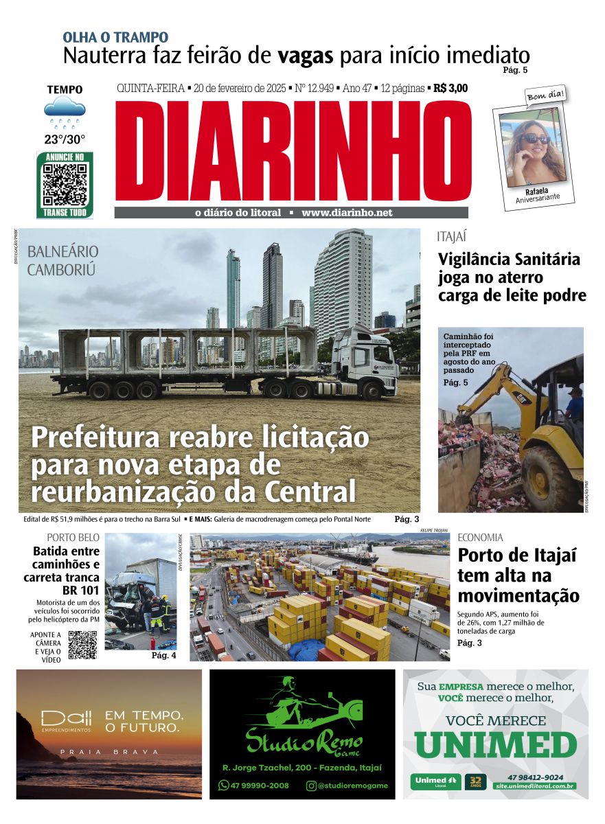 Capa de hoje