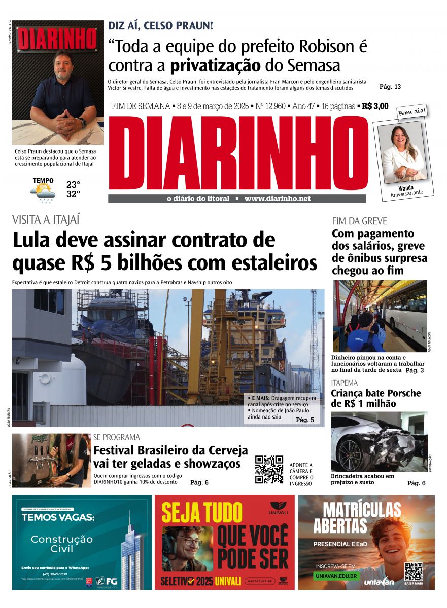 Capa de hoje