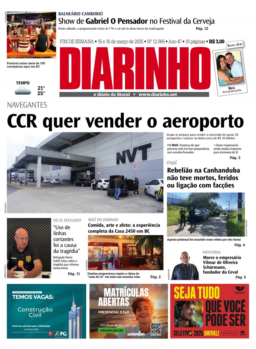 Capa de hoje