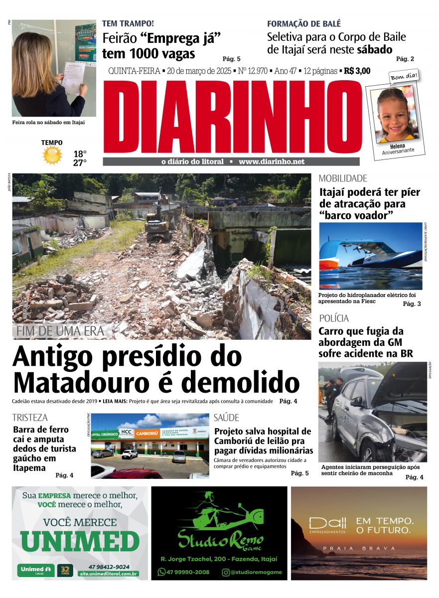 Confira a capa de hoje