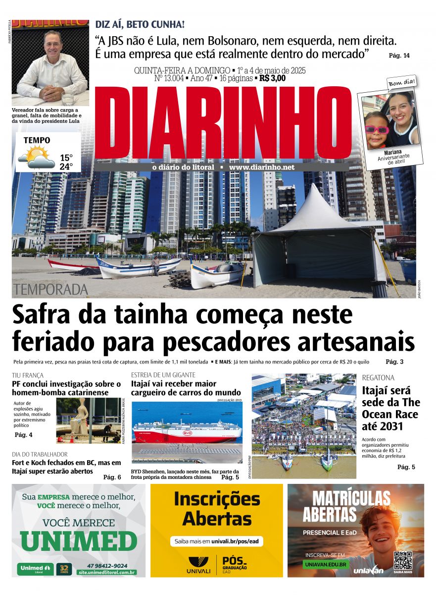 Capa de hoje
