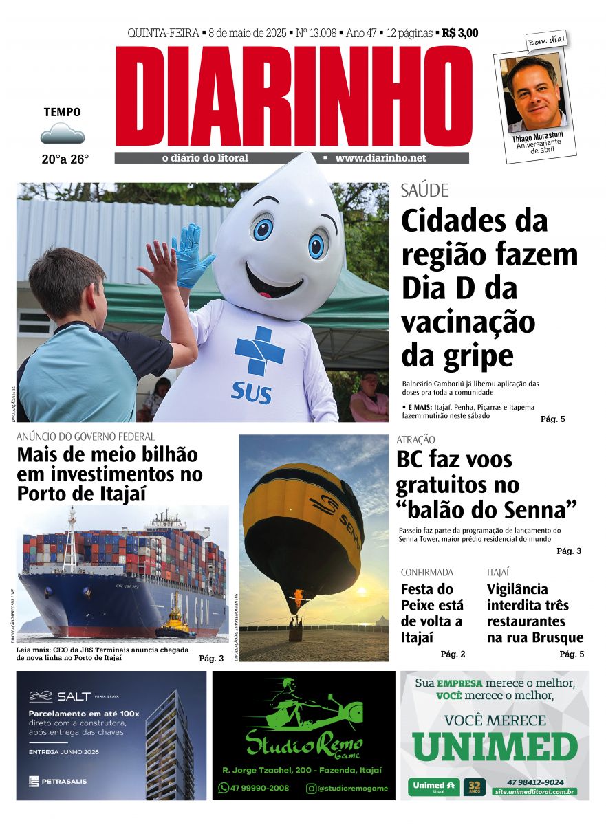 Capa de hoje