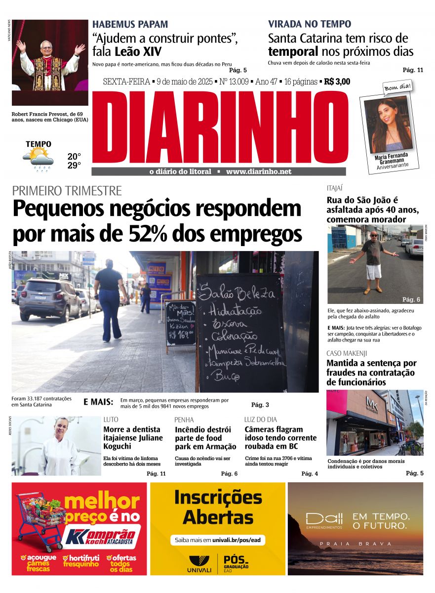 Capa de hoje