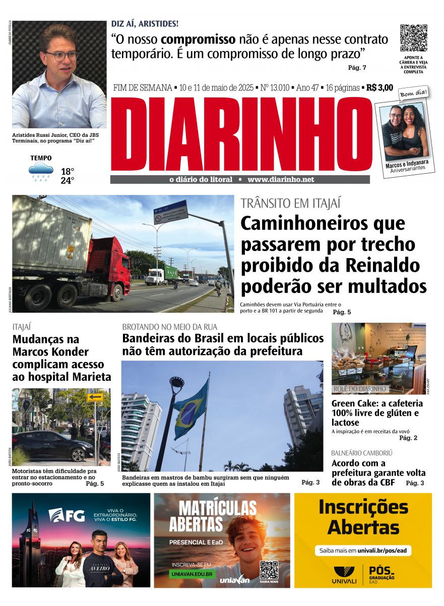 Capa de hoje