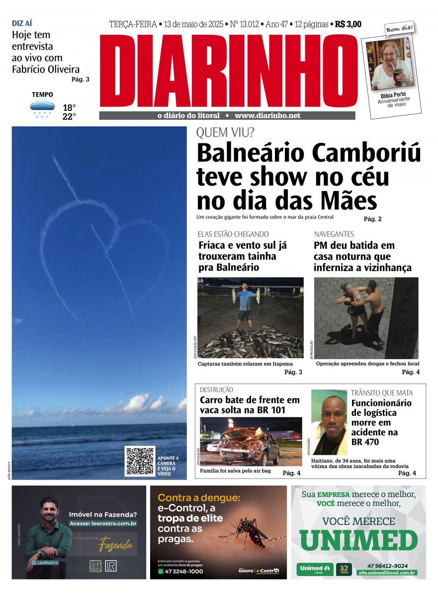Capa de hoje