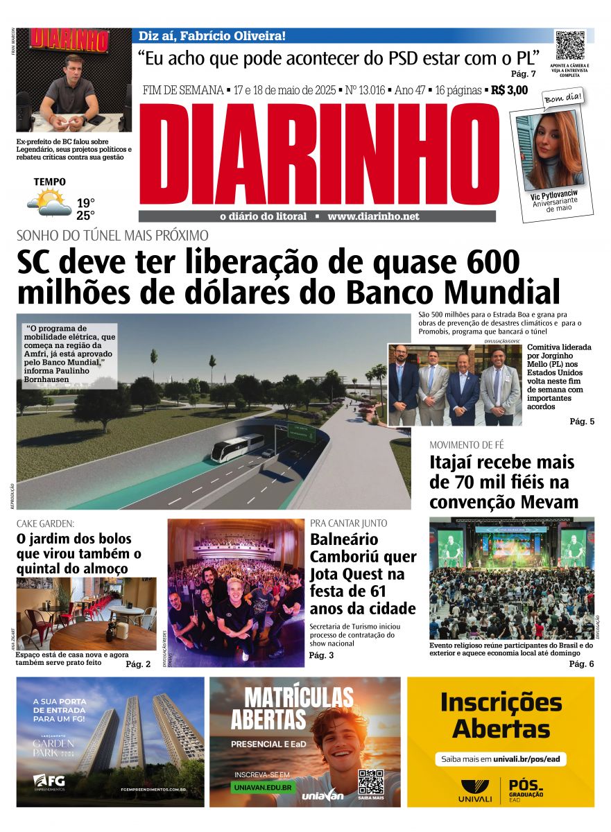 Capa de hoje