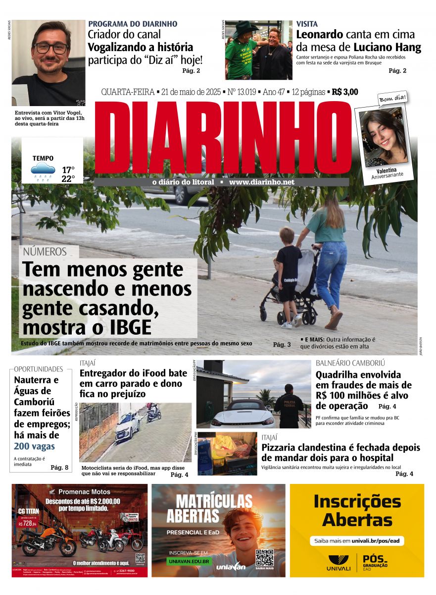 Capa de hoje