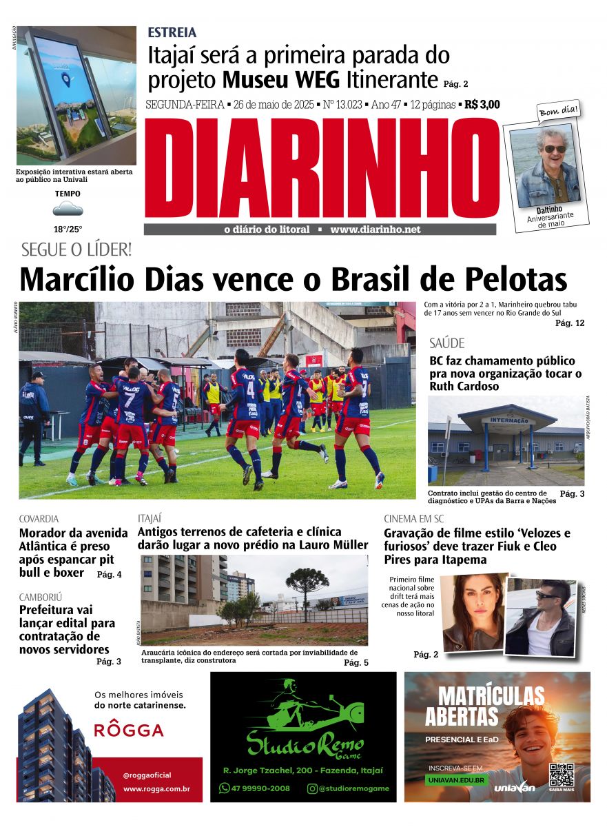 Capa de hoje