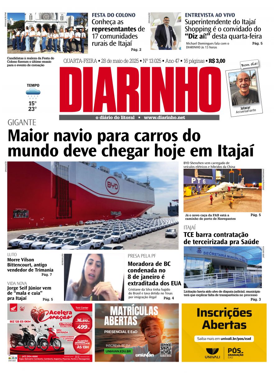 Capa de hoje