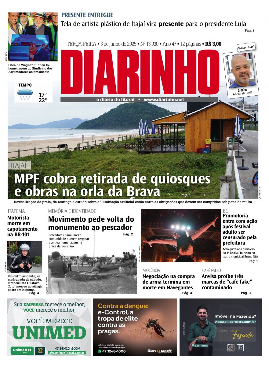 Confira a capa de hoje