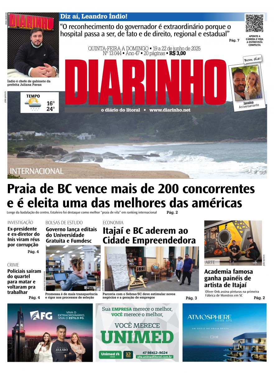 Capa de hoje