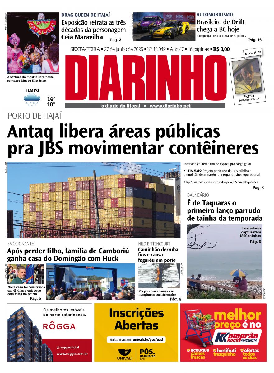 Capa de hoje