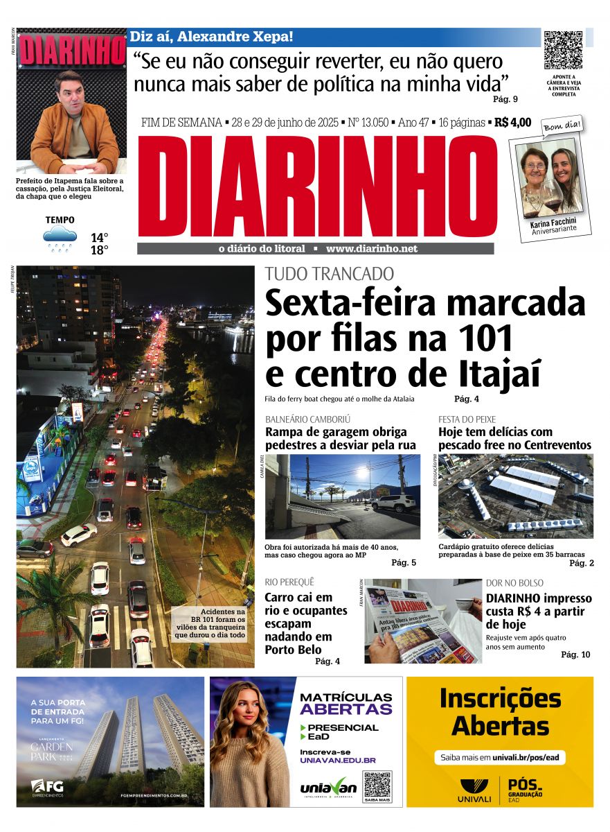 Capa de hoje