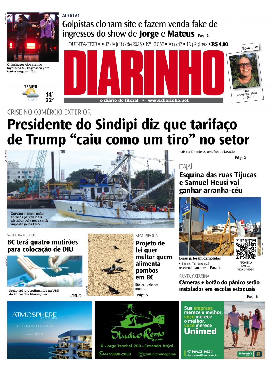 Capa de hoje