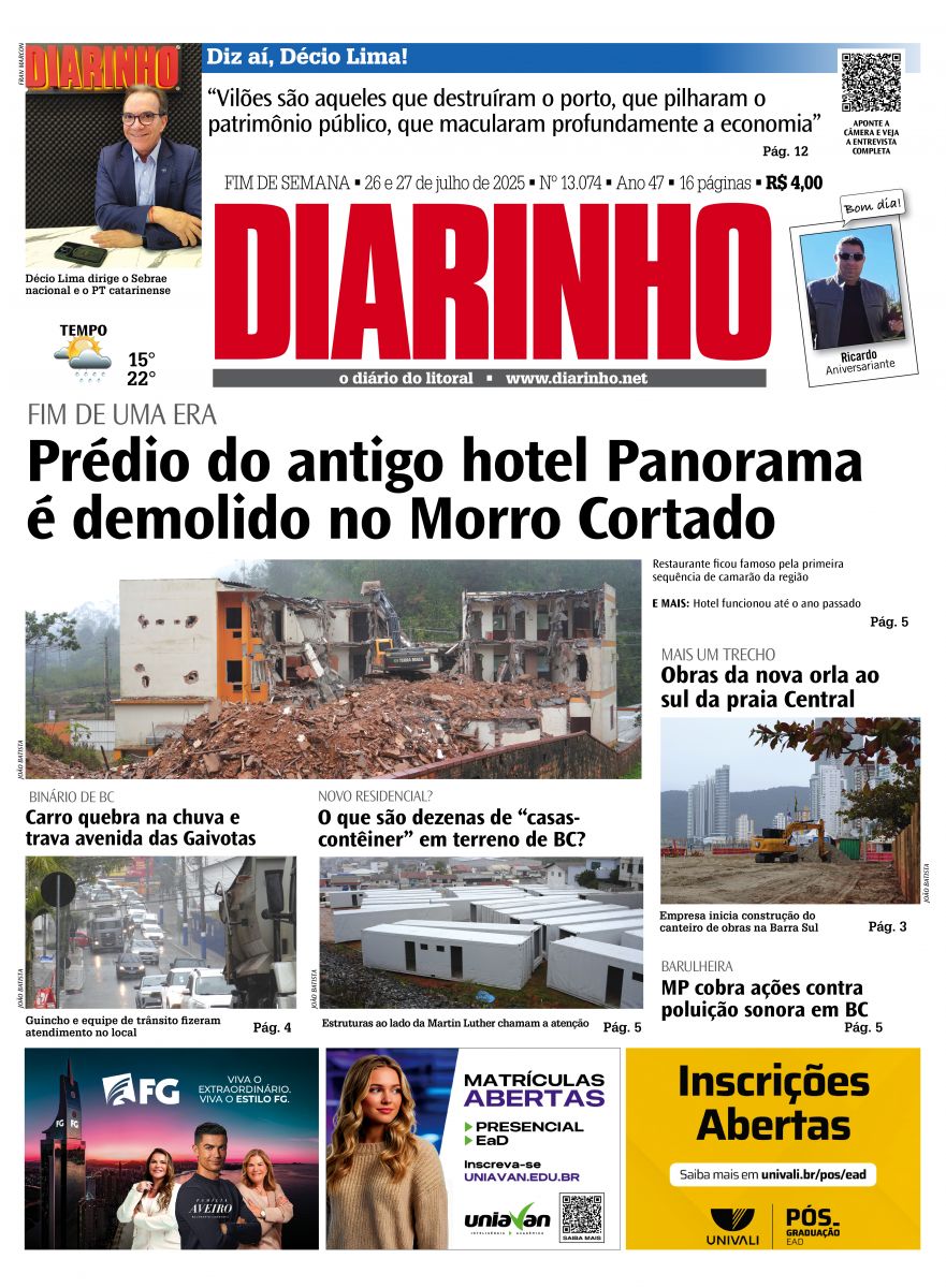 Capa de hoje