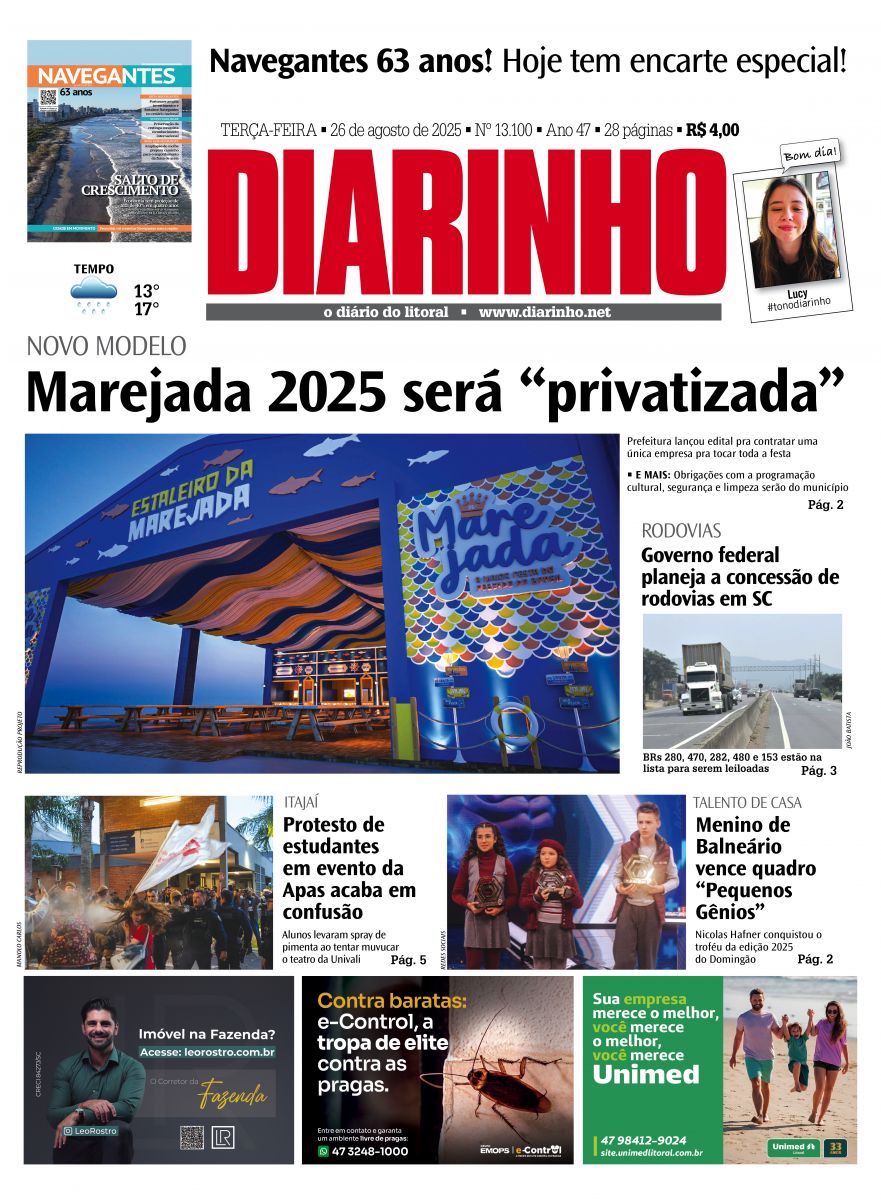Confira a capa de hoje