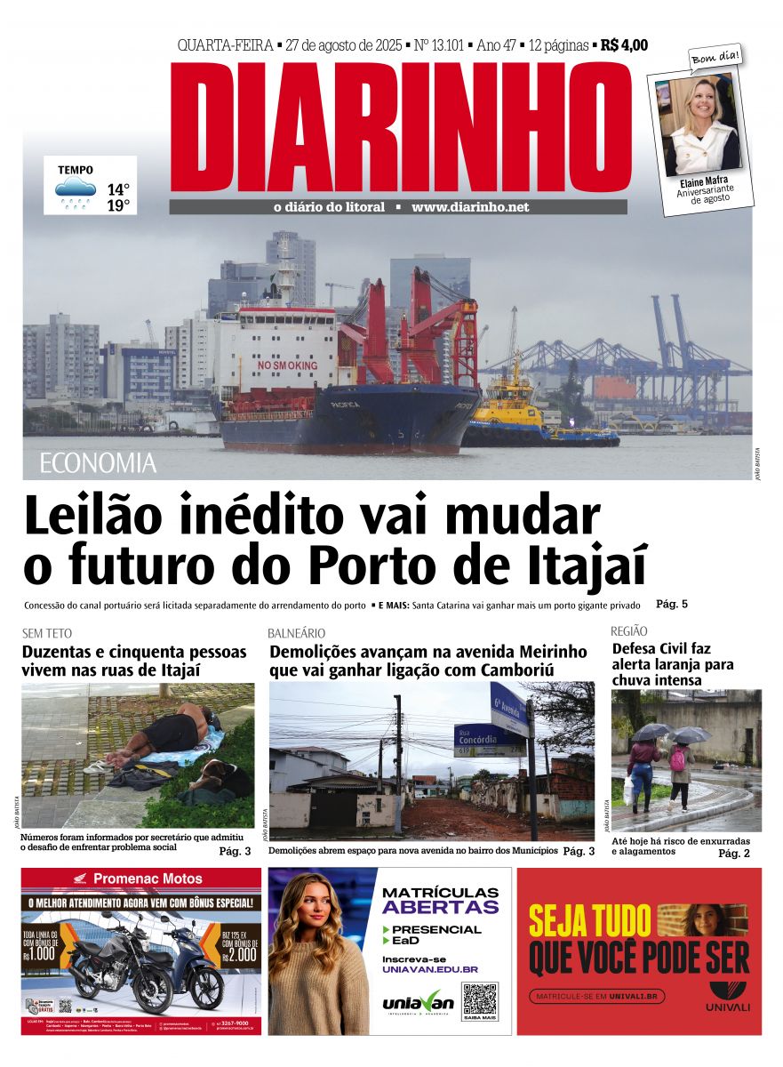 Capa de hoje