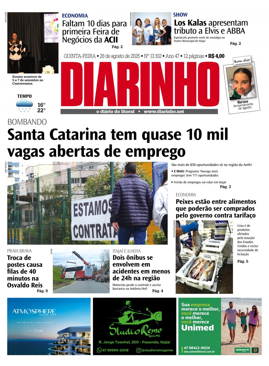 Confira a capa de hoje