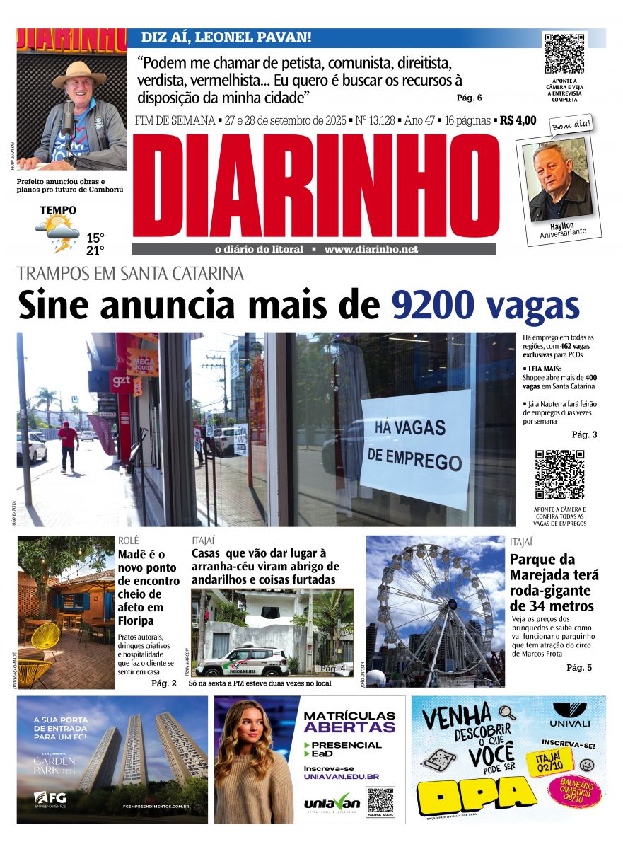 Confira a capa de hoje
