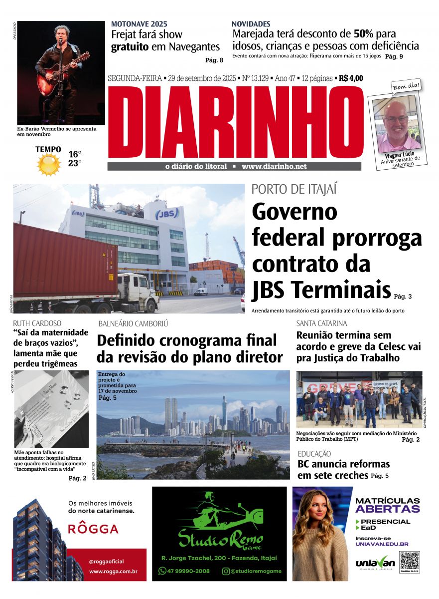 Capa de hoje