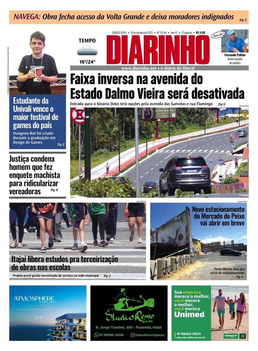 Capa de hoje