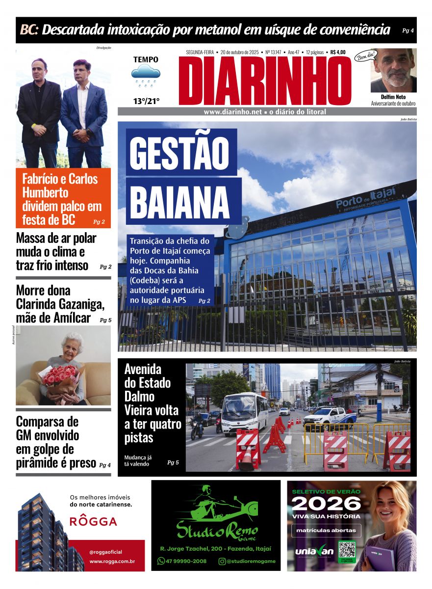 Capa de hoje
