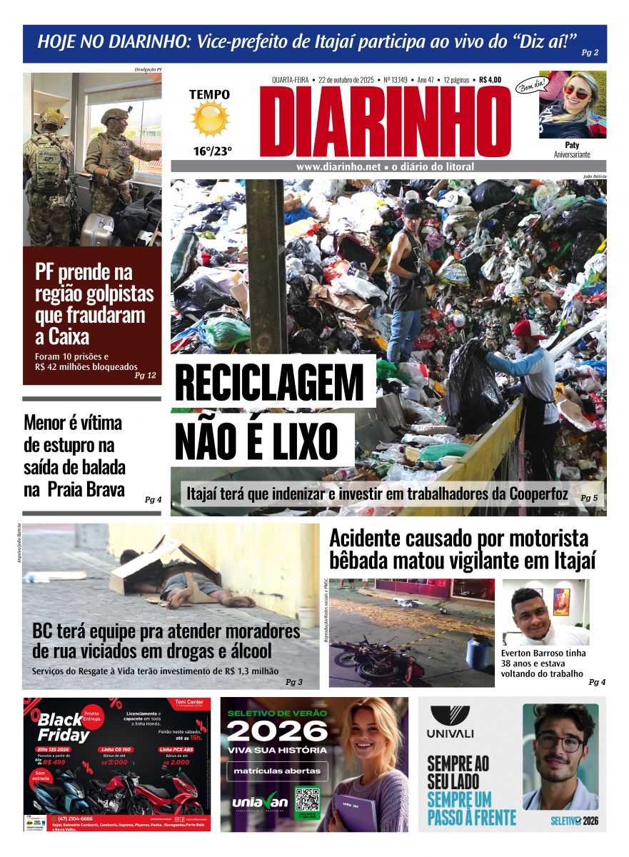 Capa de hoje
