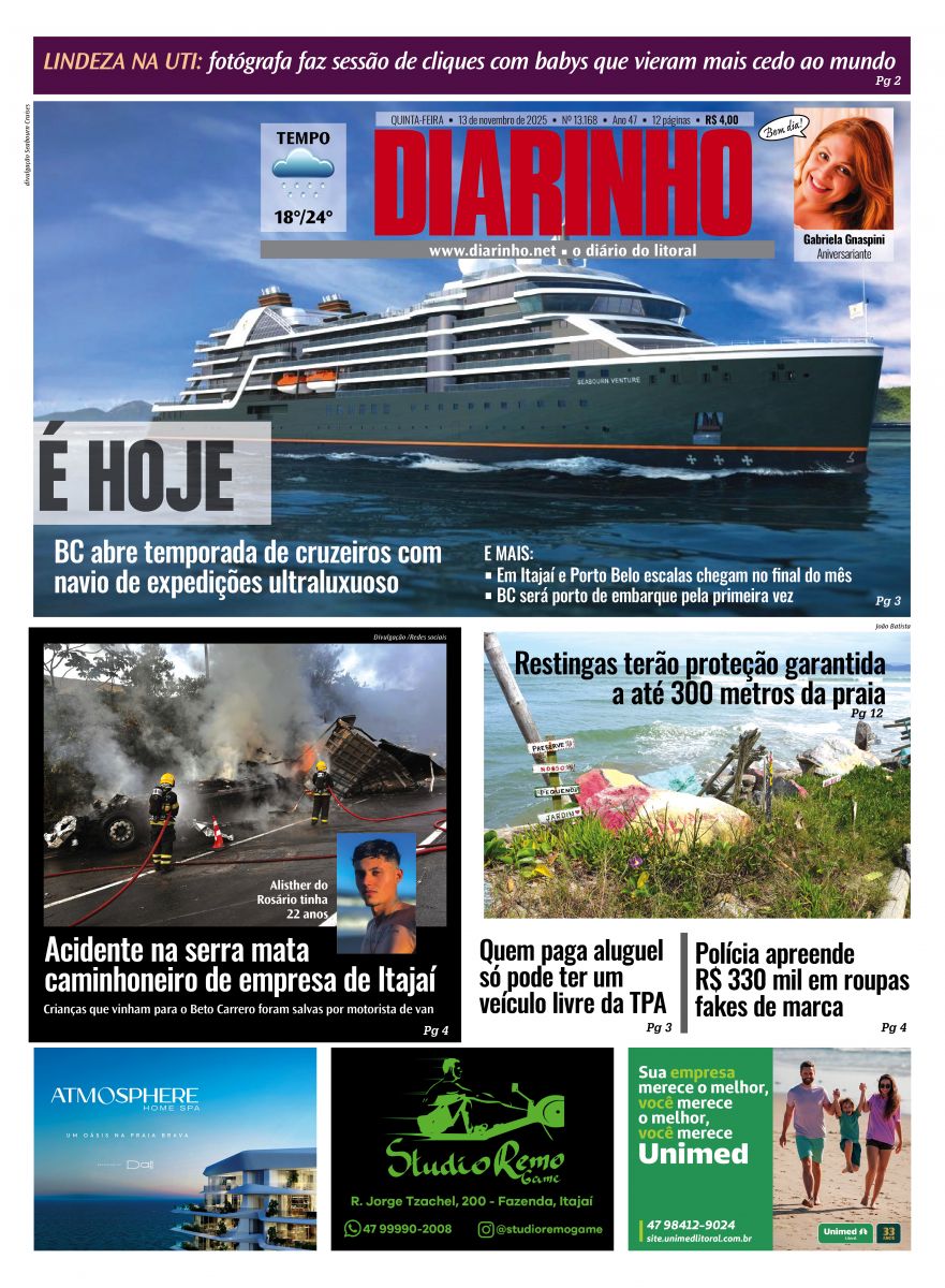 Capa de hoje
