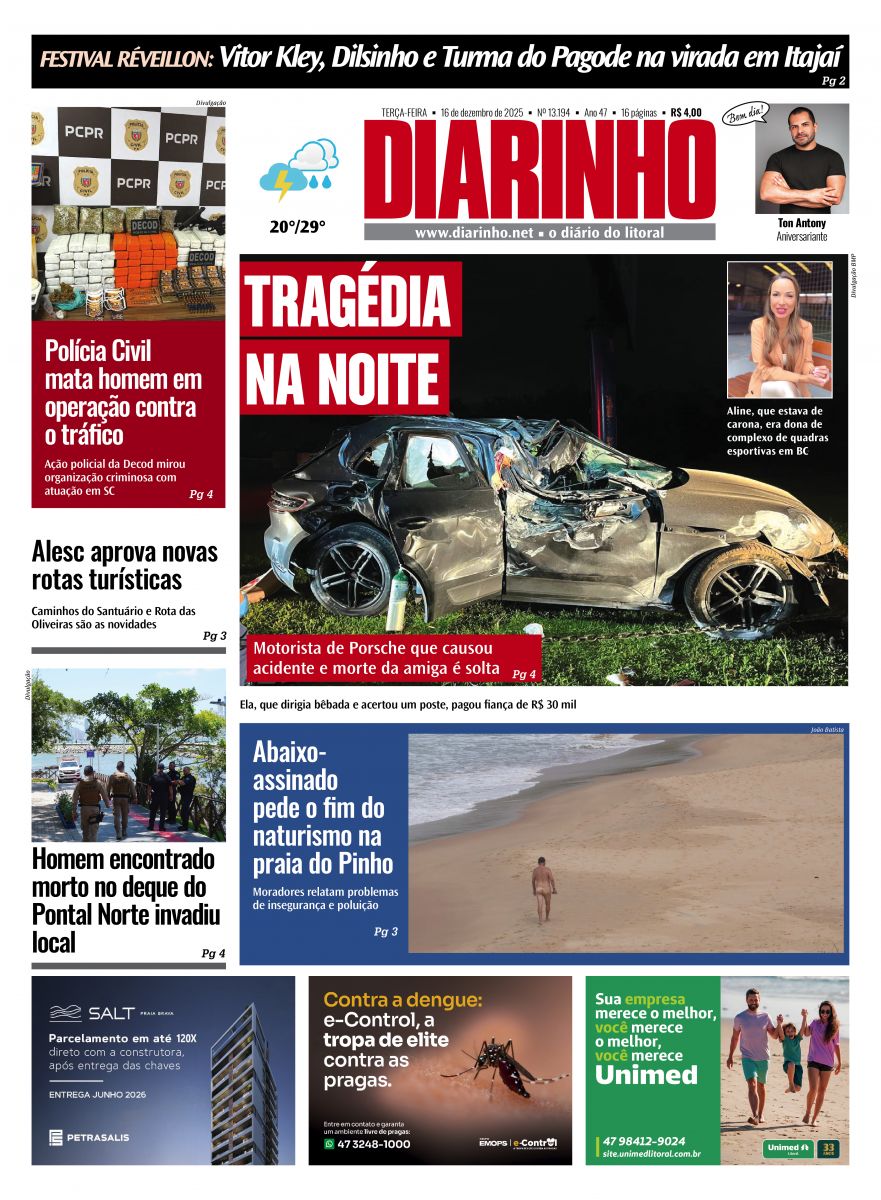 Capa de hoje