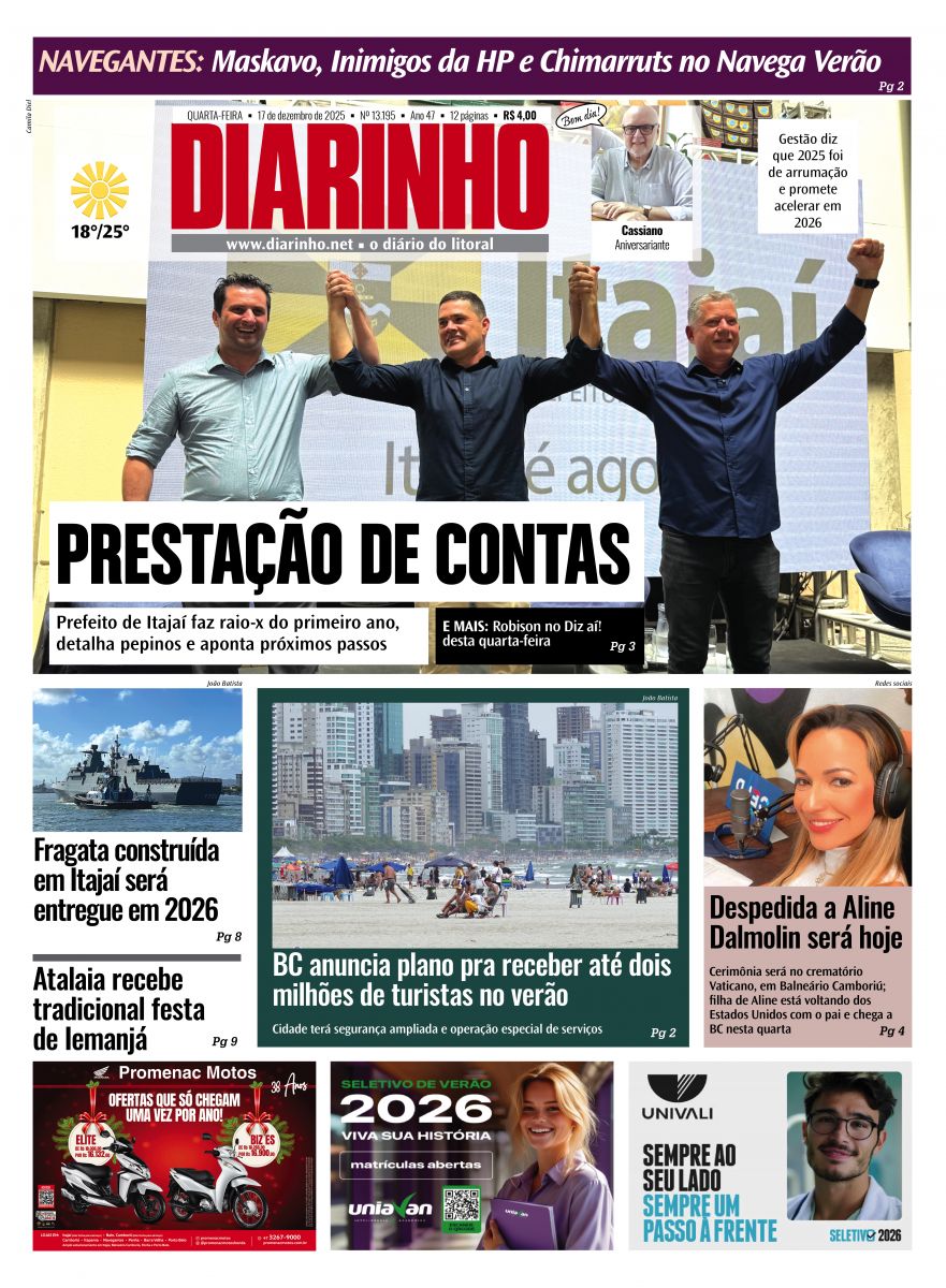 Capa de hoje