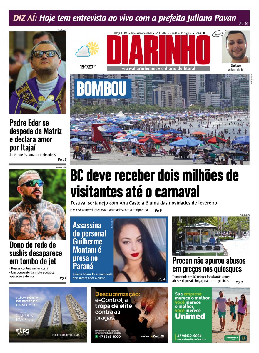 Capa de hoje