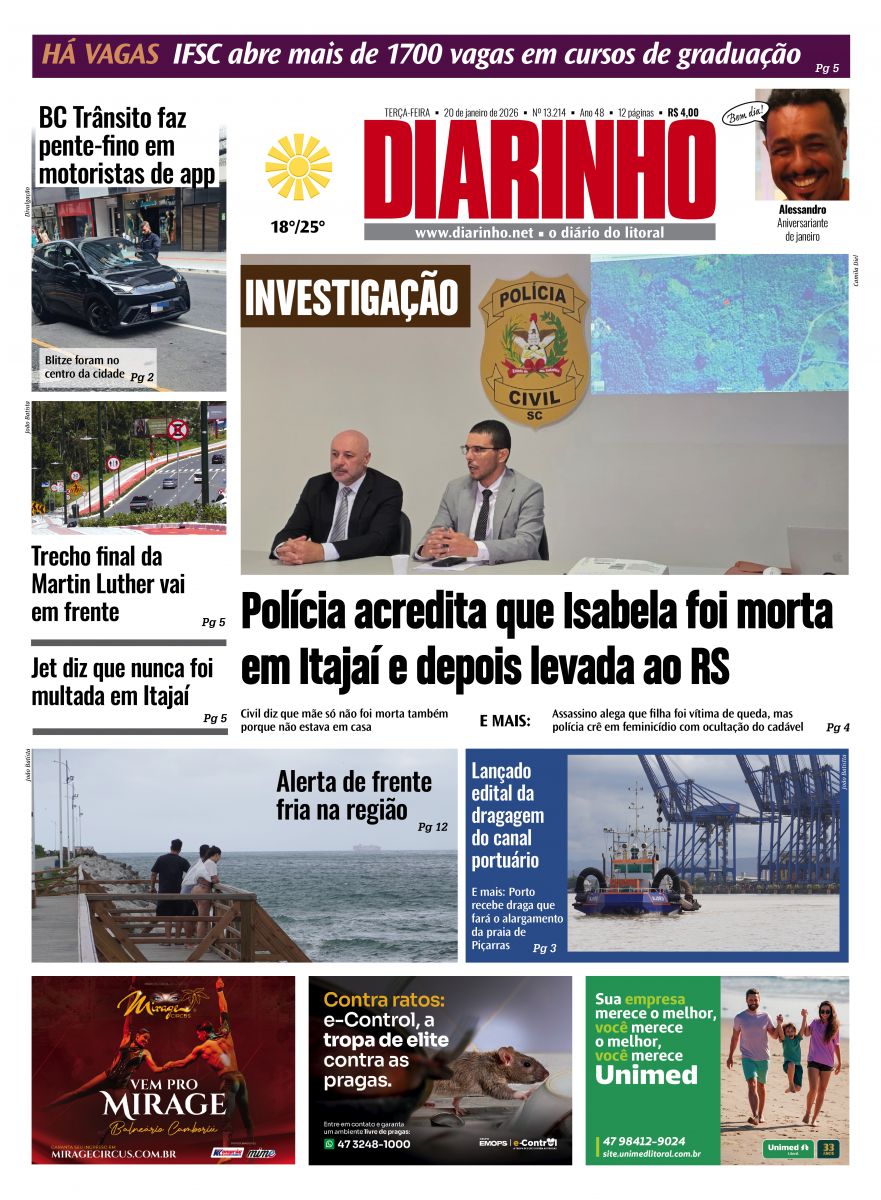 Capa de hoje